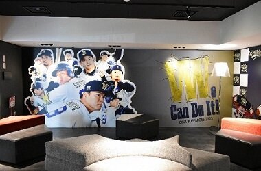 応援企画！クロスホテル大阪の1階ラウンジスペースにオリックス・バファローズ一色の特別空間が登場！
